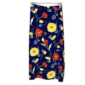 Bentley Arbuckle Navy Tropical Floral Maxi Skirt
